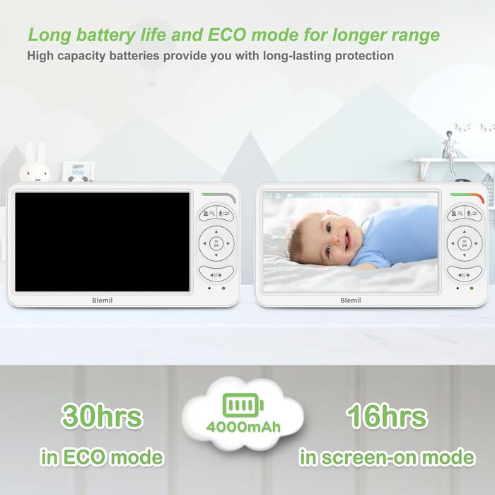 Відеоняня Blemil з 2 камерами, 6