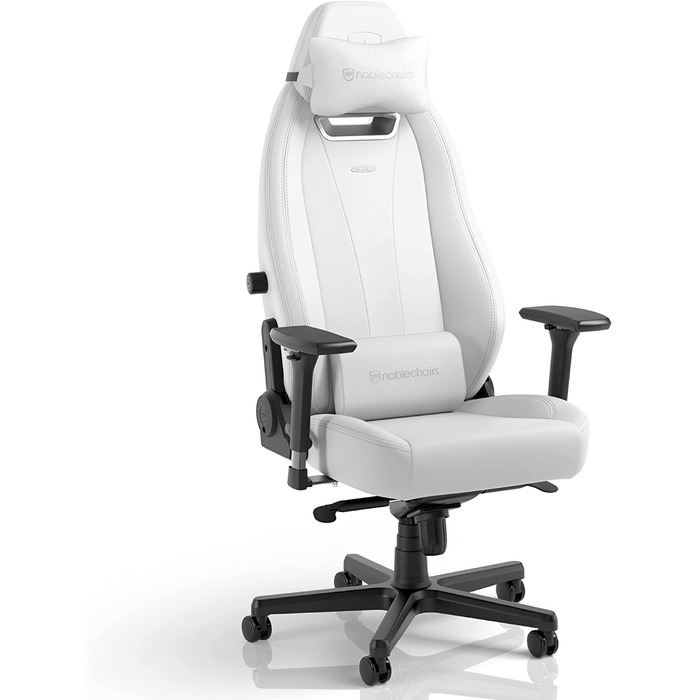 Крісла Legend TX Gaming Chair Anthracite, 150 кг, 4D підлокітники, Leatherette, White Edition