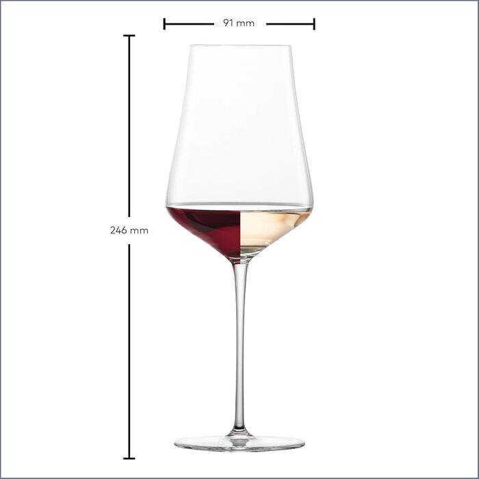 Набір келихів для вина Zwiesel Glas Allround Duo (2 шт.), Tritan-кристал, для червоного та білого вина, ручна та машинна робота, можна мити в посудомийній машині (Art.-Nr. 123472)