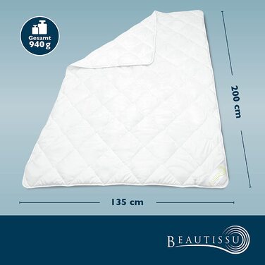 Beautissu Комплект постільної білизни 4 сезони: легка літня та тепла зимова ковдра (2 шт.) 135x200 см, антиалергенна, дихаюча, BeauNuit JD