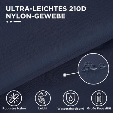 Набір компресійних органайзерів для одягу та подорожей Cipway, ультралегкі пакувальні куби для валізи та рюкзака, 8 предметів, синій