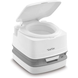 Портативна туалет Thetford Porta Potti 145 Qube, біло-сіра, 330x383x427 мм