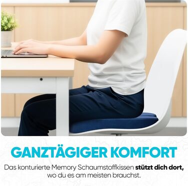 FORTEM Подушка для сидіння, м'яке крісло, подушка для офісного крісла, подушка для комп'ютерного крісла з піною з пам'яті, неслизька подушка для сидіння для ігор, автомобільна подушка для сидіння, комп'ютерна подушка, знімна та пральна оббивка, великий ро