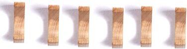 Гачки LONANGG з каучукового дерева, 6 шт. , гачки для одягу, гачки для одягу, гачки для рушників, трикутні дерев'яні настінні гачки (6 гачків для людей)