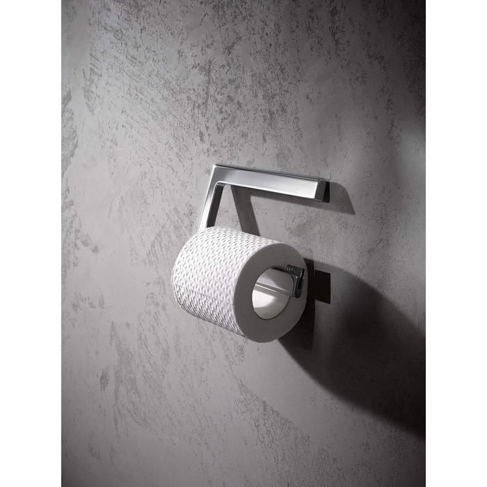 Тримач для туалетного паперу з металу, глянцевий хромований, відкритої форми, тримач для туалетного паперу для ванної кімнати та гостьового туалету, Edition 400