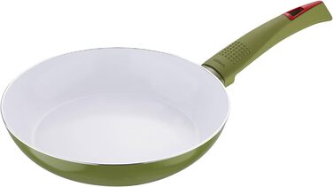 Сковорода Bergner Ultra для смаження та універсальна сковорода 24х4,5 см, біло-зелена