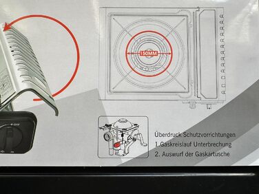 Газовий балонний нагрівач Maxsun з нержавіючої сталі з кейсом