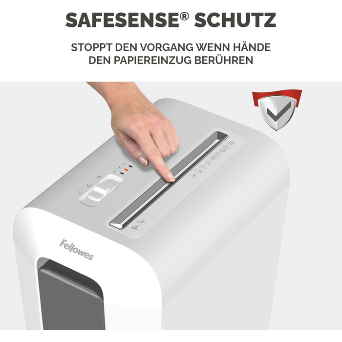 Fellowes шредер для паперу Powershred LX70: безпечний партиковий різак, 18л кошик, 4x40мм, для офісу та дому