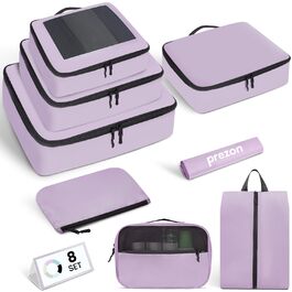 Набір органайзерів для подорожей у валізу, 10 шт, легкі пакувальні куби для впорядкування речей у дорогу (Фіолетовий)