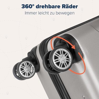 Набір валіз TRVLMORE: 2 валізи (ручна поклажа, шампань)