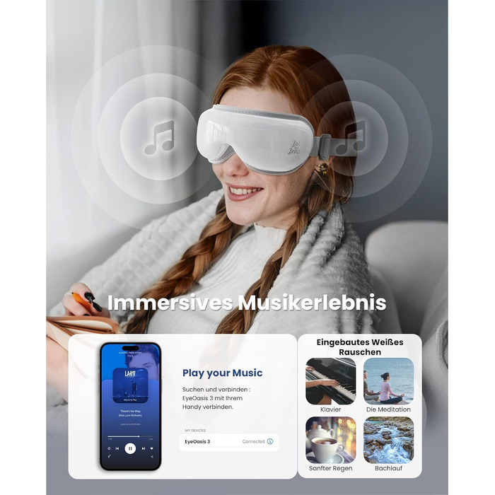 Масажер для очей BOB AND BRAD EyeOasis 3 Elite з підігрівом та охолодженням, маска для очей при мігрені, сухість очей, зняття стресу, покращення сну, подарунок для жінок та чоловіків