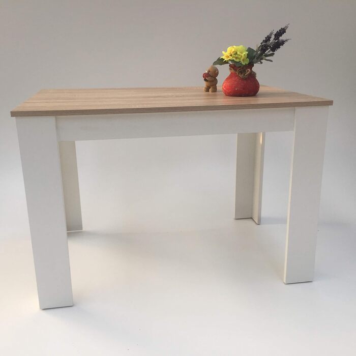 Обідній стіл Sonoma Дуб світлий сагерау білий, масив дерева, 110x70 см