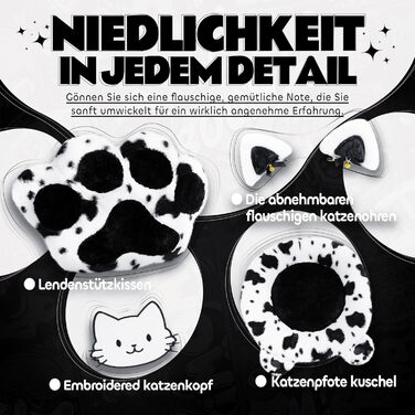 Ігровий крісло MEENICE Kitty з підголівником у вигляді вушок, рожеве, для дітей та дорослих, до 200 кг, з підставкою для ніг