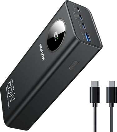 Power Bank NOHON 26800mAh: Швидка зарядка 65W USB-C PD/QC3.0 з LED дисплеєм, 4 порти, сумісний з iPhone, iPad, Samsung, Huawei
