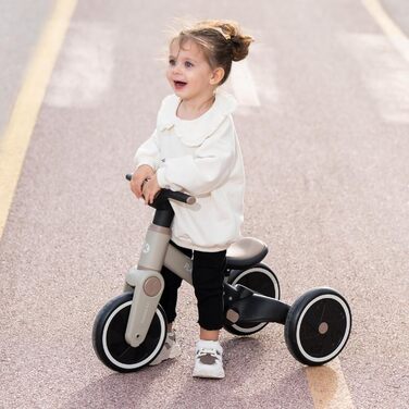 KikkaBoo Flash 5-в-1: Біговел/Триколісний велосипед для дітей від 18 місяців, сталевий каркас, EVA колеса, регульована ручка, сірий