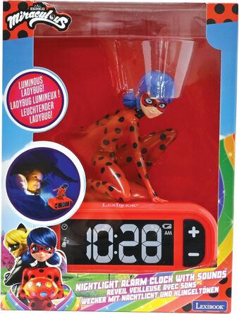 Дитячий ліхтарик-годинник Disney Stitch RL800D1, рожевий: будильник, нічник, мелодії, LCD-дисплей