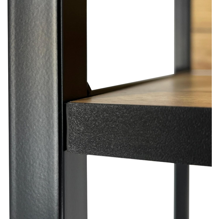 Стелаж AKORD з 6 полицями, 50 см, індустріальний стиль | Дерево/Метал | 192 x 80 x 32 см