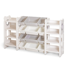 Стелаж для книг та іграшок Mealux Oliver (арт. KD-E028 White / Grey)