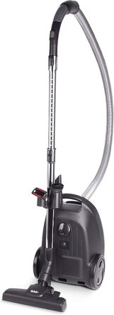 Пилсос Fakir Red Vac Power з мішком, 700W, з кабелем, HEPA фільтр H13, тихий двигун 69dB(A), мішок 3л, радіус дії 9м, чорно-червоний, циліндричний