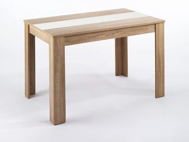 byLIVING Обідній стіл Nori: сучасний дизайн, ефект дуба, стільниця двостороння (чорний/білий), 120x80 см, H 75 см