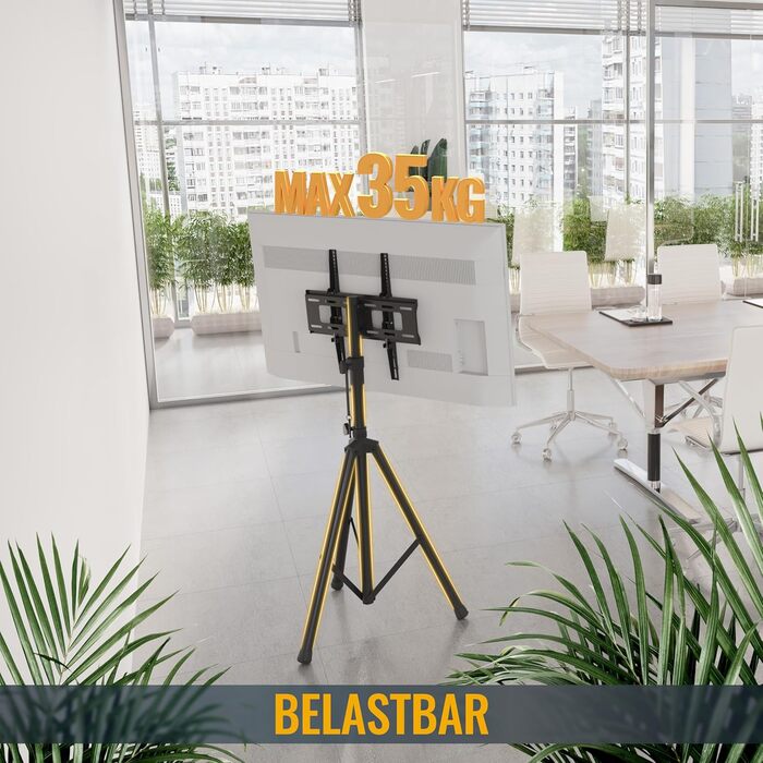 Підставка для телевізора RICOO TV Boden-Ständer Höhenverstellbar Neigbar 32-55 дюймів, тринога, VESA 200x200, до 35 кг