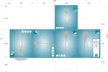 Торшер EGLO Tripod Romazzina, Пісочні кольори, Штатив, Цоколь E27, Метал, Світильник для вітальні