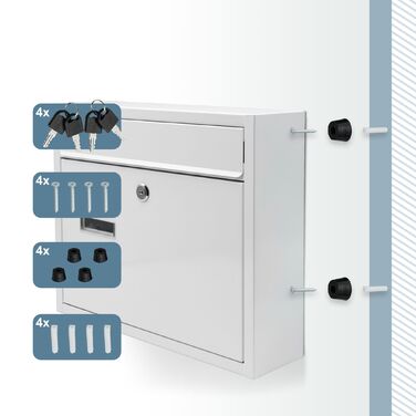 Скріпка Relaxdays для поштової скриньки з табличкою для імені