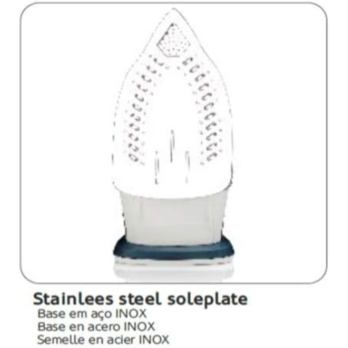 Праска HAEGER Ultra STEAM 2800W з керамічним нагрівачем, антикапілярною системою, захистом від накипу та самоочищенням. Нержавіюча сталь.