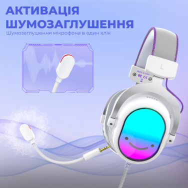 Навушники Fifine H16 7.1 White RGB