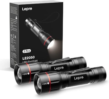 Світлодіодний ліхтарик Lepro LE2000 з 5 режимами (2шт.)