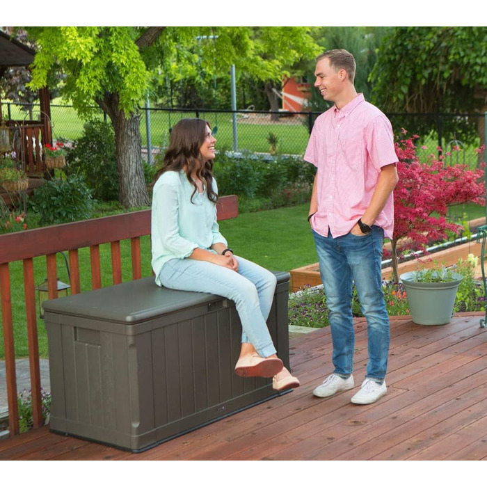 Садовий ящик Lifetime 60089 Ultra-Resistente 127x64x67 см коричневий UV100 - пластиковий контейнер для саду