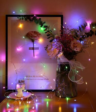 EASTERNSTAR Гірлянда світлодіодна мідний дріт 20м, 200 LED, EU штекер, 8 режимів, вологостійка, для декорування саду, дому, вечірок, святкування Різдва, тепле біле світло