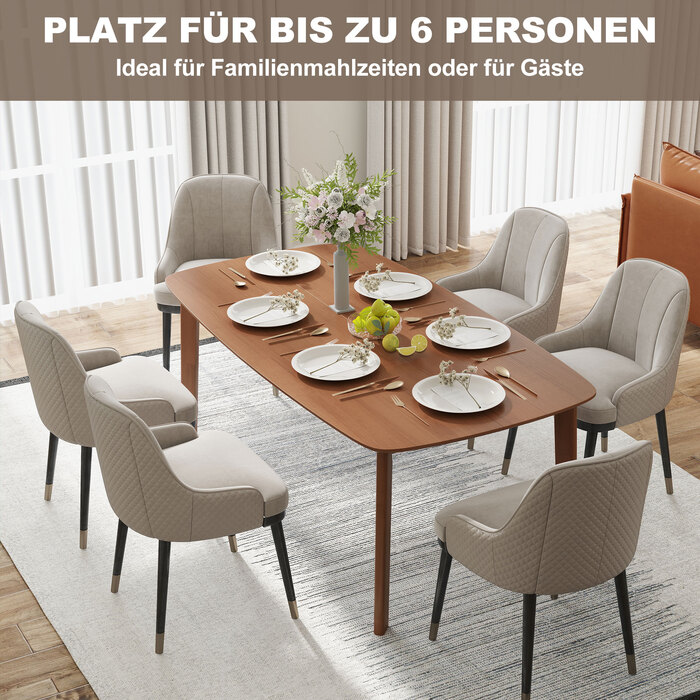 Стіл обідній, стиль кантрі, лакована поверхня, дерево, 150 x 80 см, коричневий