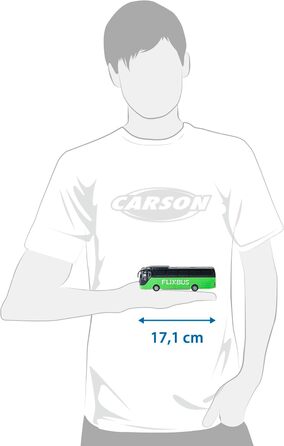 Автобус на радіокеруванні Carson FlixBus 2.4GHz 1:64, іграшка для дітей від 8 років, барвистий