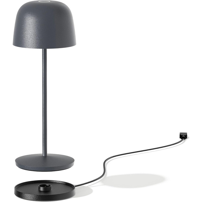 Стійка LED-лампа SOPHIA ROCK біла, бездротова, алюміній, антрацит, регулювання яскравості, висота 28 см