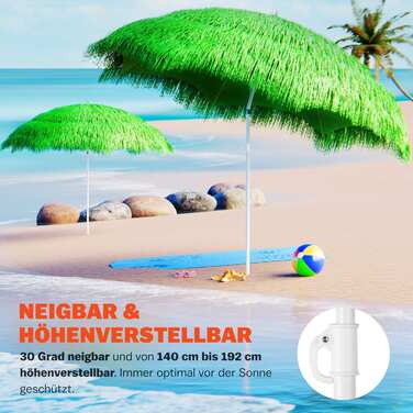 Парасолька Hawaii Green Ø160см Захист від ультрафіолету 30+