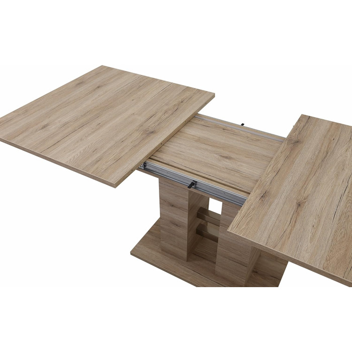 Тік Hela Helena: висувний стіл з синхронним витягом, 140-220x90 см, шпон дуба Сан Ремо