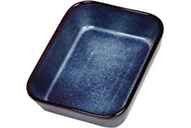 Прямокутна форма для випічки, керамогранітна форма для випічки Ванкассо Капрі серії 1, квадратна форма для випічки з блакитною глазур'ю, 35 x 25 x 7,7 см, 3600 мл