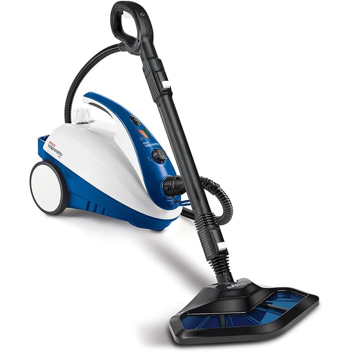 Пароочисник Polti Vaporetto Smart 35 MOP зі щітковою силою випаровування, 3,5 бар, вбиває та усуває 99,99* вірусів, мікробів та бактерій (синій/білий)