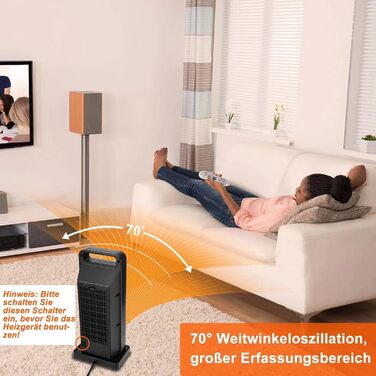 Керамічний обігрівач 2000W з пультом та таймером, електрообігрівач для офісу, кімнати, вітальні, захист від перегріву, 3 режими