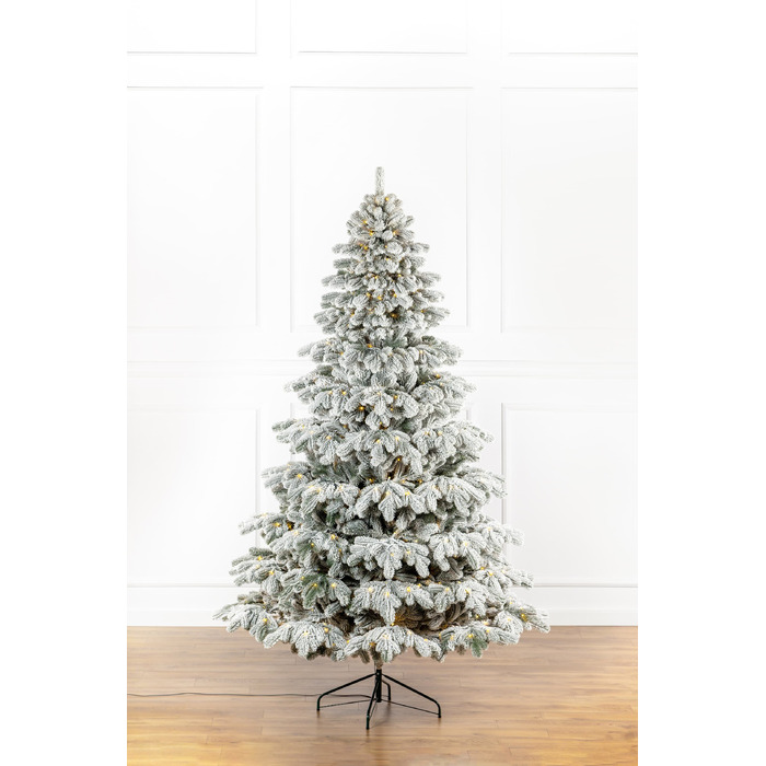 Ялинка лита 'Ковалівська' ЗАСНІЖЕНА LED (золотий - білий) 2,50м