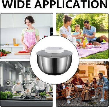 Електрична салатниця-сушка для овочів та фруктів, 4.8L, USB-зарядка