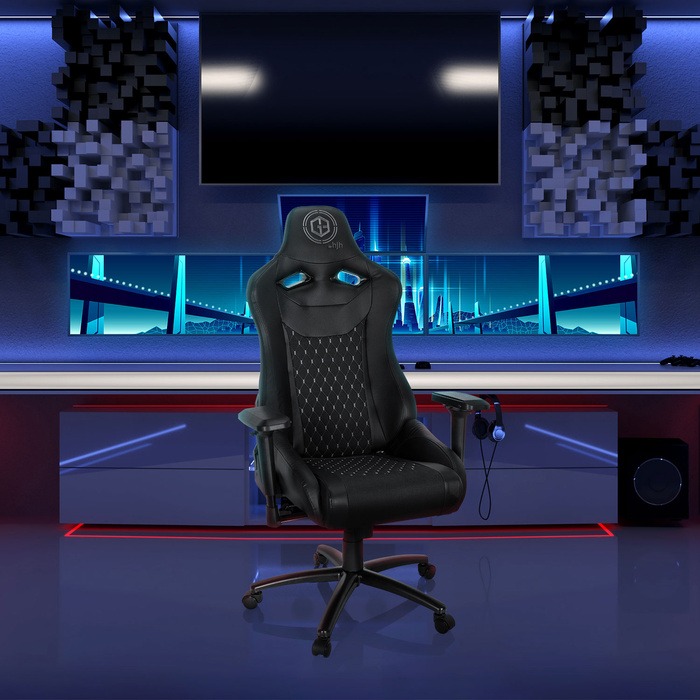 Ігрове крісло / Офісне крісло GAMEBREAKER SX 04 Тканина / Штучна шкіра Чорний hjh OFFICE