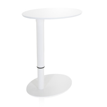 Столик приставний STAND III, овальний, білий, 65 x 50 см, hjh OFFICE