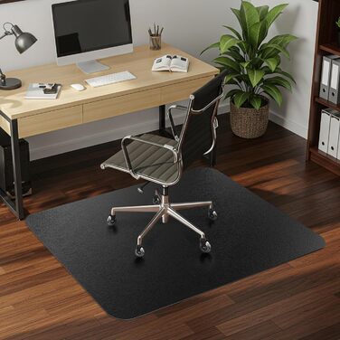 Килимок під офісний стілець COSYLAND, 120 x 150 см. Захист для підлоги, антиковзаючі, легко миються. Підходить для твердих підлог, ламінату, паркету (Чорний)