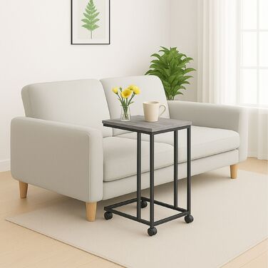 Розкладний столик Relaxdays на колесах у формі C