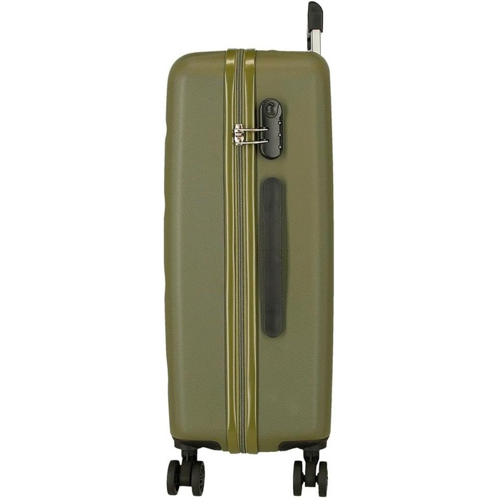 Чохол-валіза Roll Road Flex з ABS-пластику, кодовий замок, 4 колеса, ручна поклажа, зручний внутрішній простір (набір 2 шт., хакі)