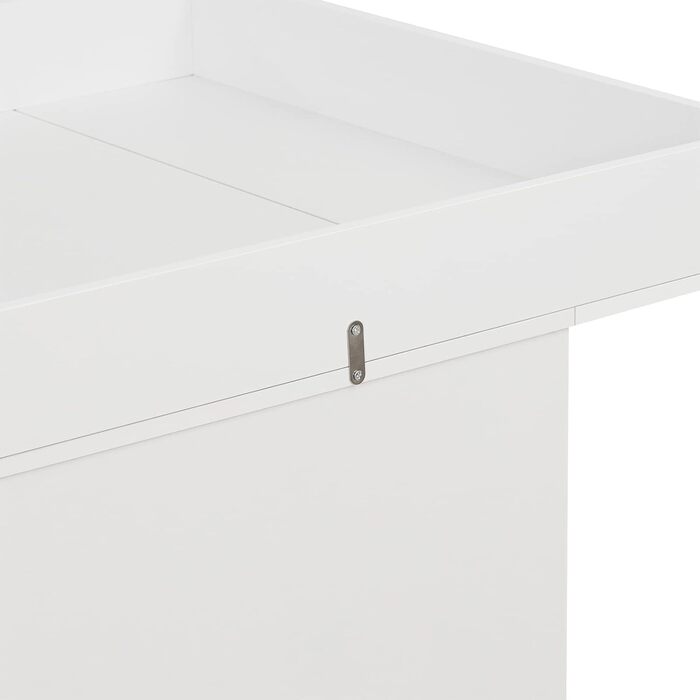 Комод для переодягання з пеленальним столиком WOLTU, 3 шухляди, білий+дуб, захист від перекидання, 86 см