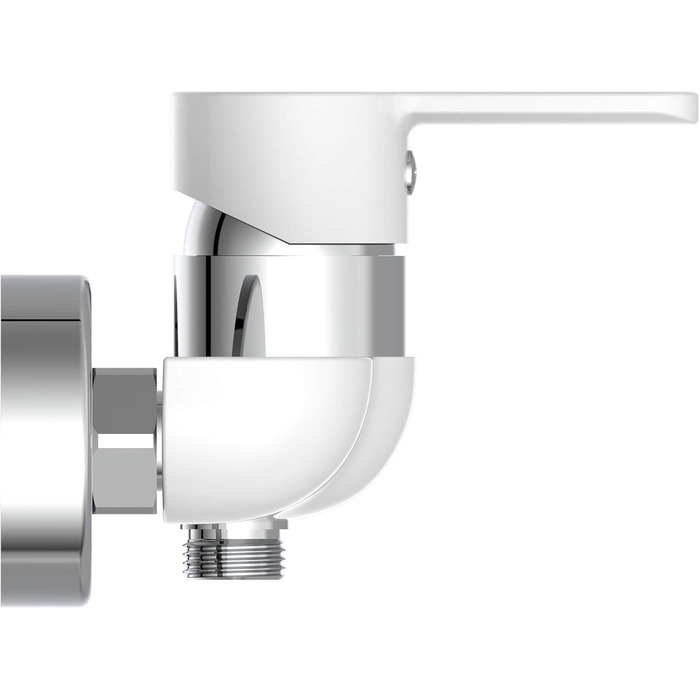 Змішувач для ванни EISL DIZIANI, однорегуляторний, з перемикачем душ/ванна, хром/білий