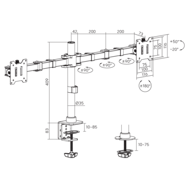Настільне кріплення для монітора OfficePro MA112B